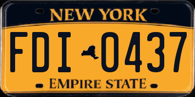 NY license plate FDI0437