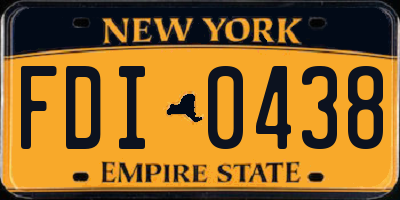 NY license plate FDI0438