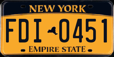 NY license plate FDI0451