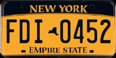 NY license plate FDI0452