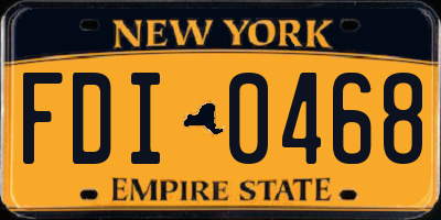NY license plate FDI0468