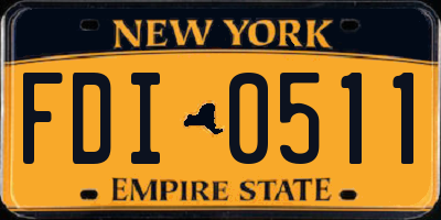 NY license plate FDI0511