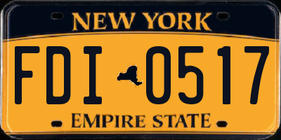 NY license plate FDI0517