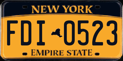 NY license plate FDI0523