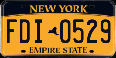 NY license plate FDI0529