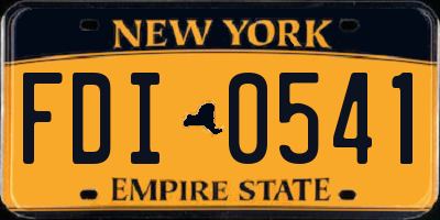 NY license plate FDI0541