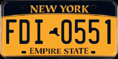 NY license plate FDI0551