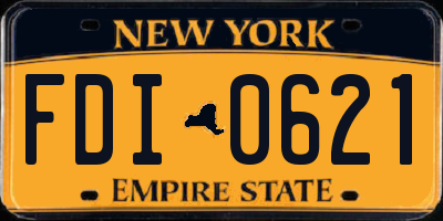 NY license plate FDI0621