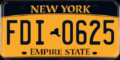 NY license plate FDI0625