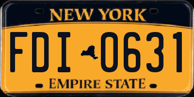 NY license plate FDI0631
