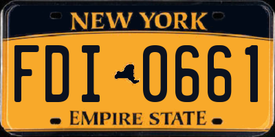 NY license plate FDI0661