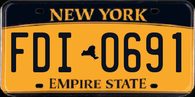 NY license plate FDI0691
