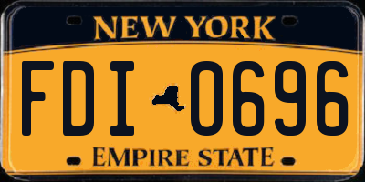 NY license plate FDI0696