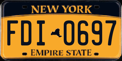 NY license plate FDI0697