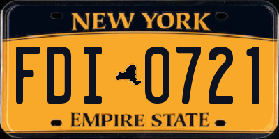NY license plate FDI0721