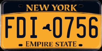 NY license plate FDI0756