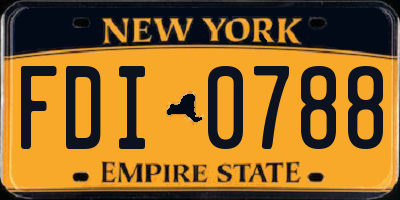 NY license plate FDI0788