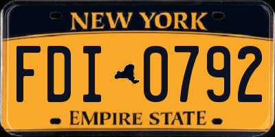 NY license plate FDI0792