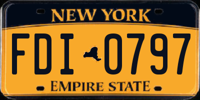 NY license plate FDI0797