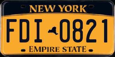 NY license plate FDI0821