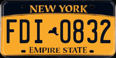 NY license plate FDI0832