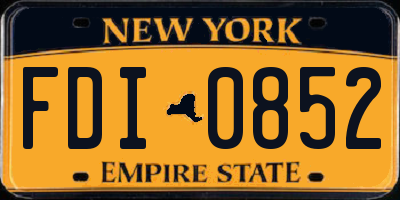 NY license plate FDI0852