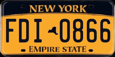 NY license plate FDI0866