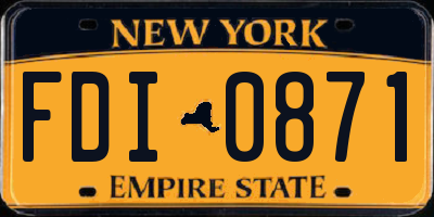 NY license plate FDI0871