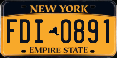 NY license plate FDI0891