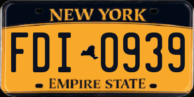NY license plate FDI0939