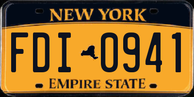 NY license plate FDI0941