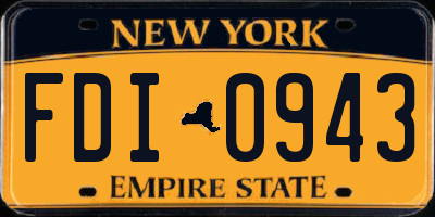NY license plate FDI0943