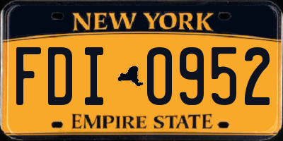 NY license plate FDI0952