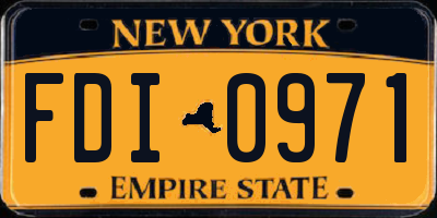NY license plate FDI0971