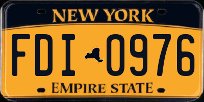 NY license plate FDI0976