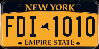 NY license plate FDI1010