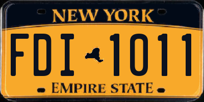 NY license plate FDI1011