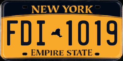 NY license plate FDI1019