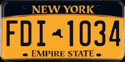 NY license plate FDI1034