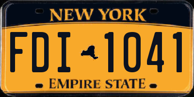 NY license plate FDI1041