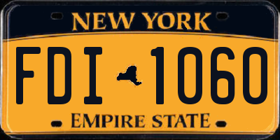 NY license plate FDI1060