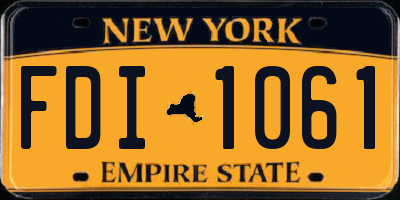 NY license plate FDI1061