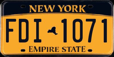 NY license plate FDI1071