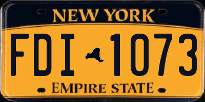 NY license plate FDI1073