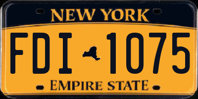 NY license plate FDI1075