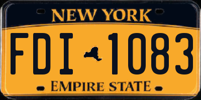 NY license plate FDI1083
