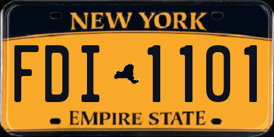 NY license plate FDI1101