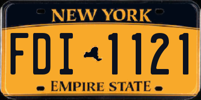 NY license plate FDI1121