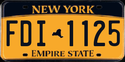 NY license plate FDI1125