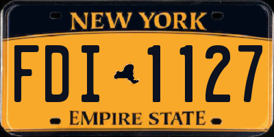 NY license plate FDI1127